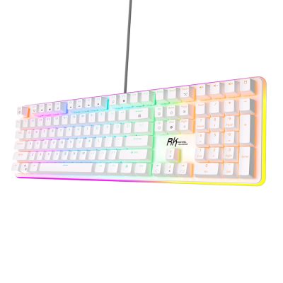 Royal Kludge RK918 White Gaming Keyboard Red Switch Wired - Arabic/English
