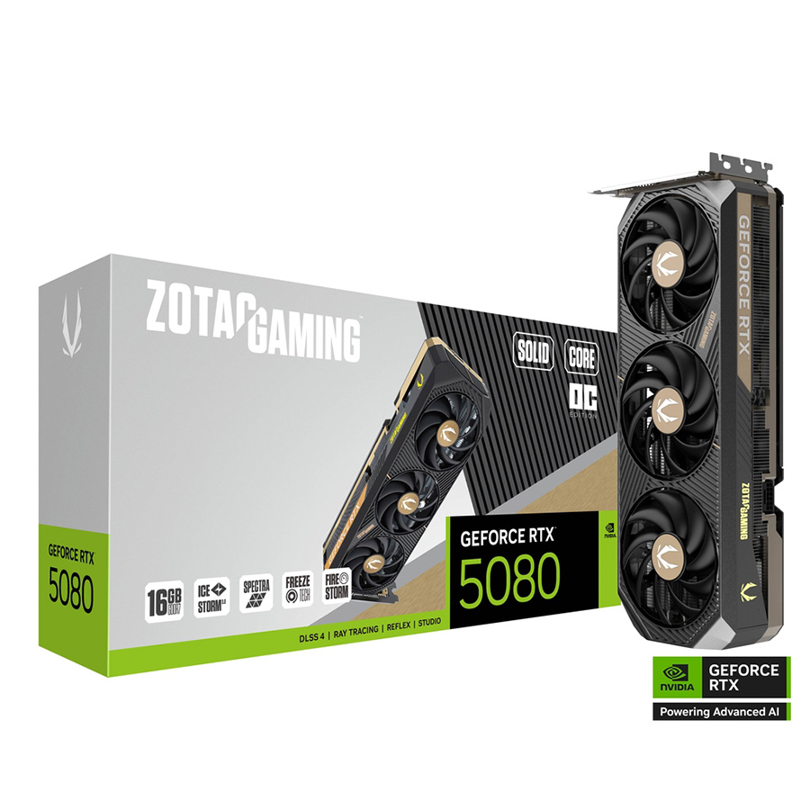 Zotac NVIDIA RTX 5080 Solid Core OC 16GB Graphics Card