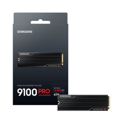 Samsung 9100 PRO M.2 Gen5 NVME SSD 4TB with heatsink
