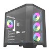 Libald TG360 Gaming Case Glass with 7 ARGB Fans and Fan ARGB Switch - Black