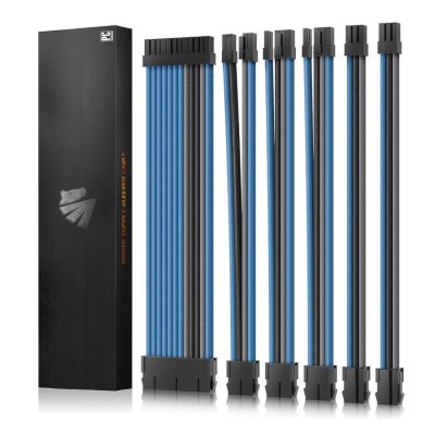 Asiahorse 6 kit cable extension Blue Grey Black 24PIN*1+(6+2)PIN*2+(4+4)PIN *1+6PIN*2