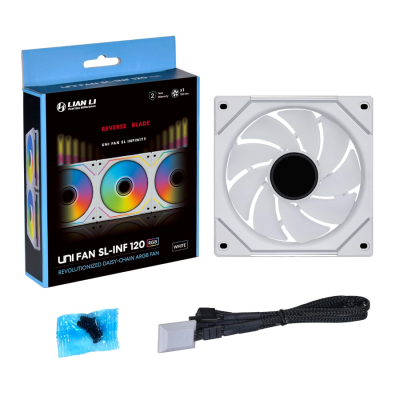 Lian Li UNI Fan SL-INF120 3in1 Fan reverse  White
