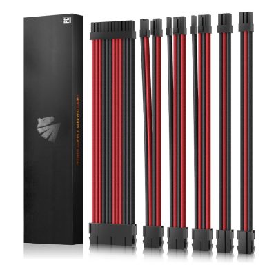 Asiahorse 6 kit cable extension Red Black 24PIN*1+(6+2)PIN*2+(4+4)PIN *1+6PIN*2