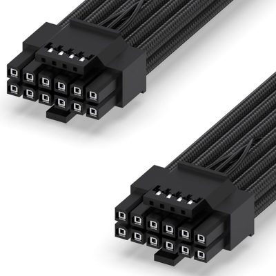 EZDIY 16AWG 12VHPWR Male to Male PSU Cable-Black EZDPR192-2