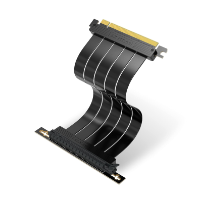 EZDIY PCIE PCIE4.0 Riser Cable-Right Angle 200mm-Black EZDPC172