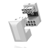 EZDIY PCIE 8 PIN Angle AdapterSTD Type-White EZDPI161-9