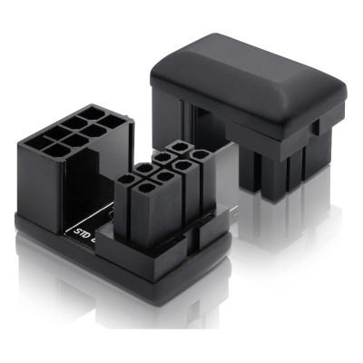 EZDIY PCIE 8 PIN Angle AdapterRVS Type-Black EZDPI161-8