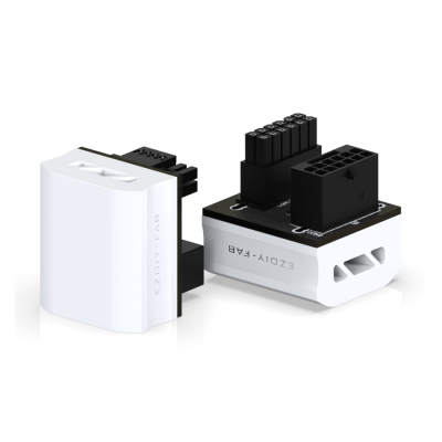 EZDIY 12VHPWR 180° Turn Alu Adapter RVS-White EZDPI189-13