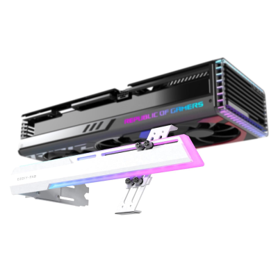 EZDIY ARGB Stand Graphics Card Holder-Knot Type-White EZDPI171-2