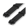 EZDIY 16AWG PSU 12VHPWR M Cable Extension 4 Cables-Black EZDPI213