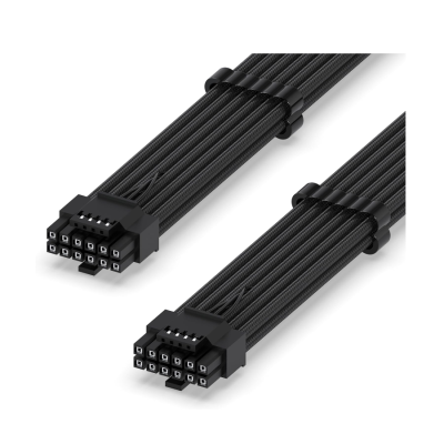 EZDIY 16AWG PSU 12VHPWR M Cable Extension 4 Cables-Black EZDPI213