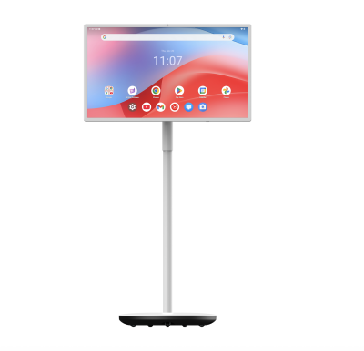 Liblad PU32P1ST-W 32 Inch White Mobile Monitor with touch screen 4K 8GB RAM and 128GB Storage and battery and andriod14 os