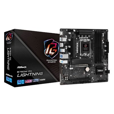ASRock B760M PG Lightning DDR5 Gaming Motherboard -- اللوحة الأم لجهاز الحاسب الآلي