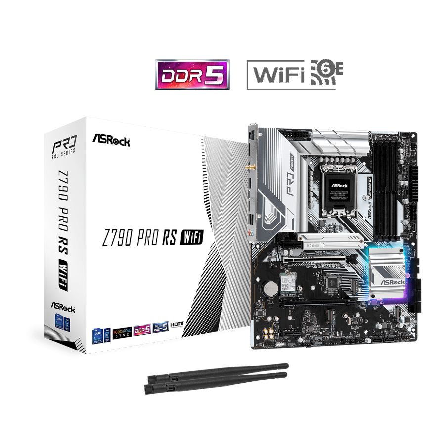 ASRock Z790 Pro RS WIFI DDR5 Gaming Motherboard -- اللوحة الأم لجهاز الحاسب الآلي