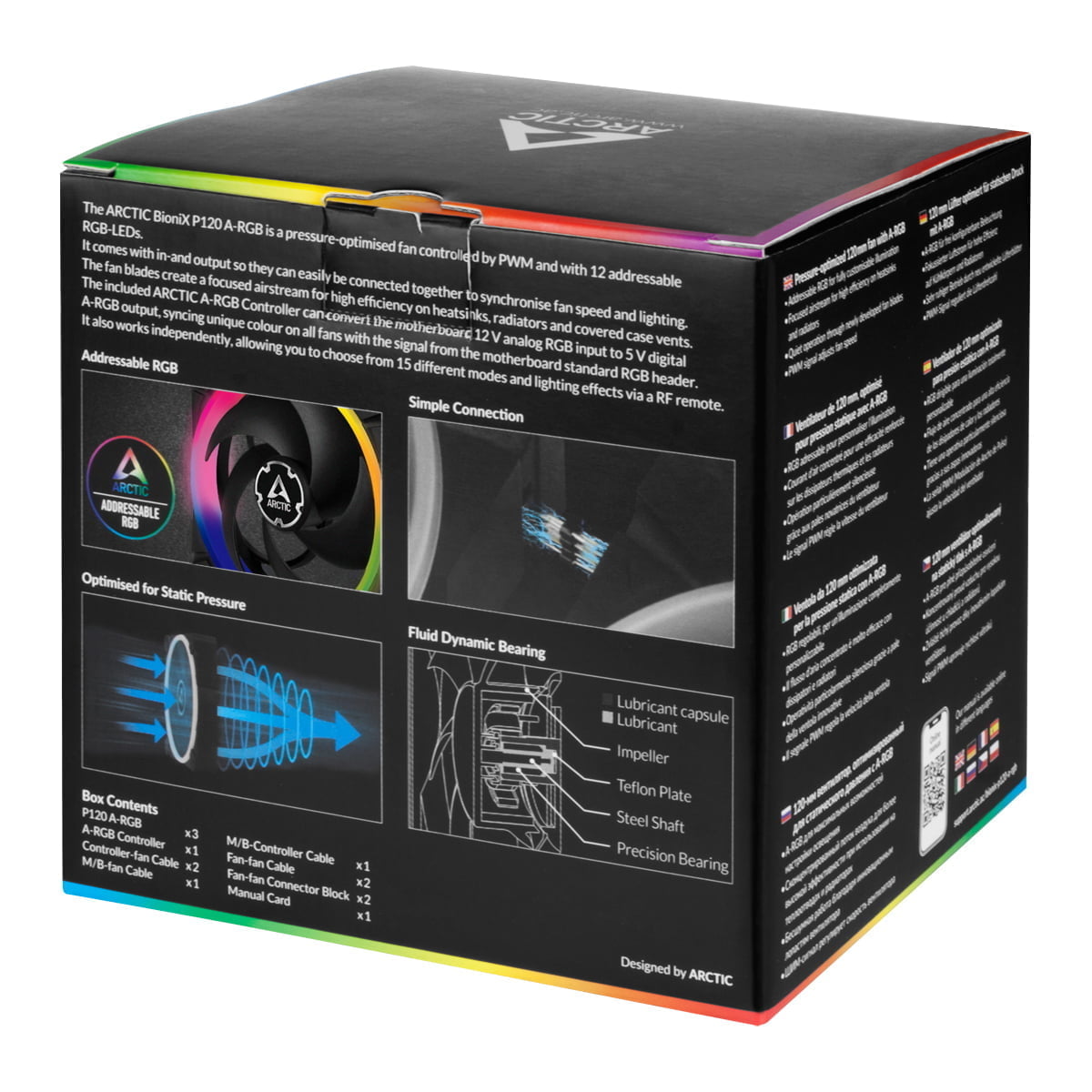 ARCTIC BioniX P120 A-RGB (Pack de 3) - Ventilateur 120mm A-RGB